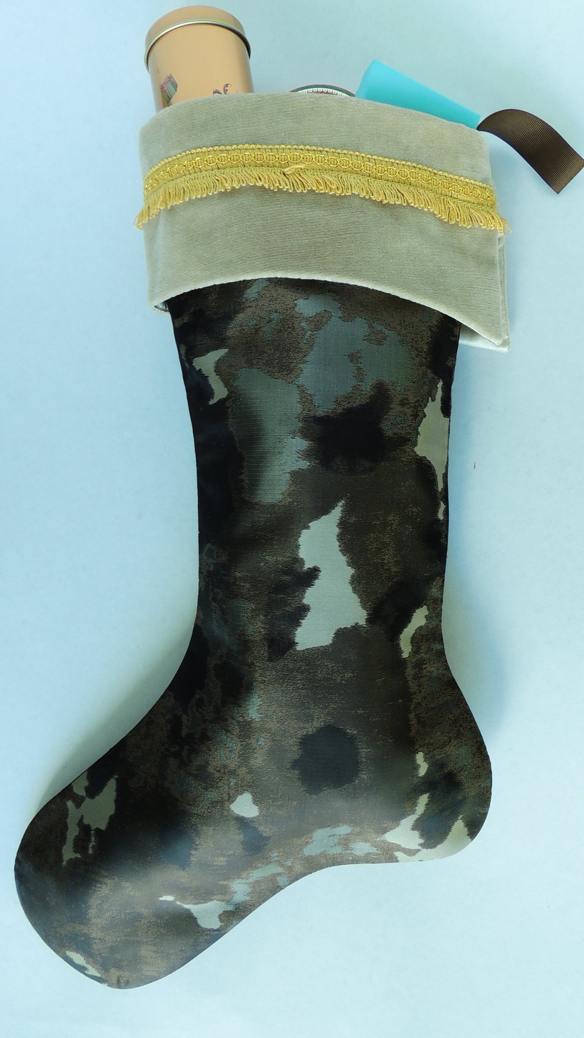 Camouflage Stocking with Velvet Cuff