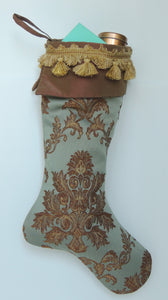 Bordeaux Damask Christmas Stocking 