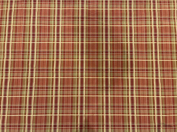 Robert Allen Red and Gold Plaid Fabric