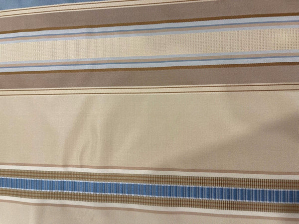 Beacon Hill Silk Ribbon Taffeta Fabric- blue, tan, cream