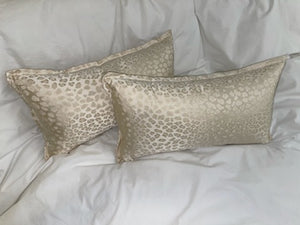 Beacon Hill Silk Jacquard Leopard Pillows by The House of Cedar Hall